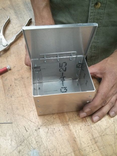 diy projects for a metal tool box lid|sheet metal tool box steps.